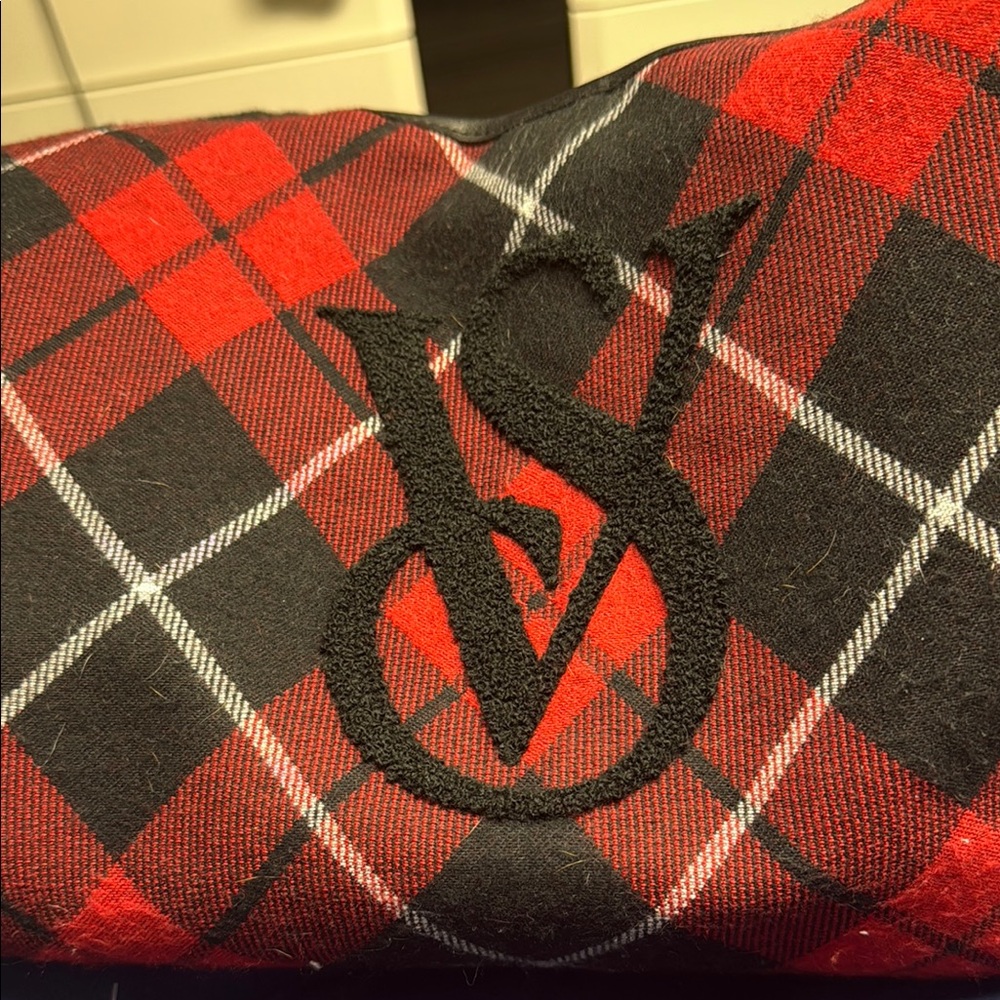 Victoria's Secret Red and Black Plaid Blanket